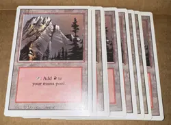 Basic Lands 10 MTG Mountain (A), NM-Mint, English Revised Edition - Image 1