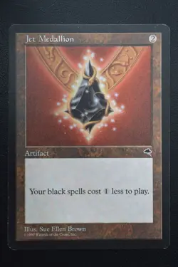 Magic The Gathering MTG JET MEDALLION Tempest LP Lightly Played - Image 1