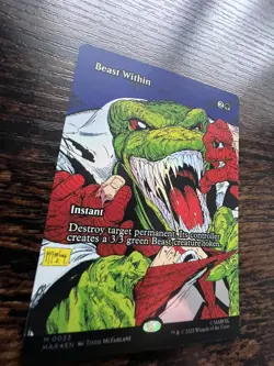 Foil Beast Within MTG Spider-Man BORDERLESS FULL ART Magic The Gathering - Image 2