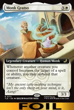 1x - Monk Gyatso - FOIL EXTENDED ART #173 - Avatar: Eternal - NM MTG - Image 1