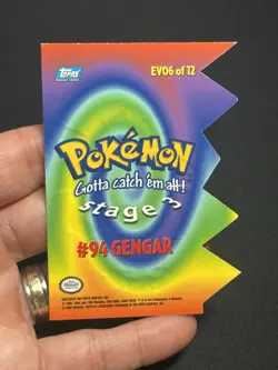 Topps Pokemon Series 3 Die Cut Gengar Blue Label #94 EV06 of 12 - Image 4