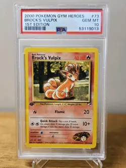 2000 POKEMON GYM HEROES BROCK'S VULPIX 1ST EDITION #73 PSA 10 - Image 1