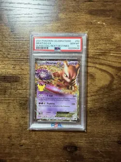 Pokemon 2021 Mewtwo EX 54/99 Celebrations Classic Collection Holo PSA 10 - Image 1