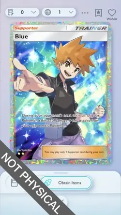 Pokemon TCG Pocket - Blue Full Art 2⭐, Space-Time Smackdown, English - Image 1
