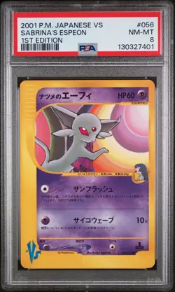 Sabrina's Espeon 056/141 1st Edition Vs Pokemon Japanese PSA 8 - Image 1