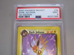 2000 Pokemon Rocket #38 Dark Jolteon 1st Edition PSA 9 - Image 2