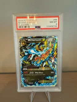 'PSA8' 2014 POKEMON XY M CHARIZARD EX #69/106 FLASHFIRE PSA8 - Image 1