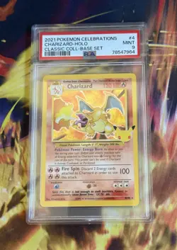 2021 POKEMON CELEBRATIONS CLASSIC COLLECTION #4 CHARIZARD-HOLO PSA 9 - Image 1