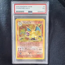 Charizard Base Set #4/102 Holo Rare PSA 7 Pokemon TCG 1999 Wizards English Arita - Image 1