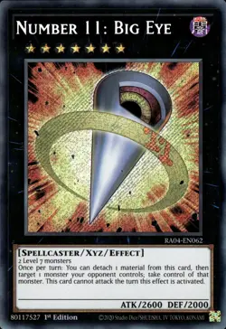 Number 11: Big Eye - Secret Rare 1st Edition RA04-EN062 - NM - YuGiOh - Image 1