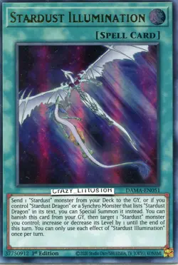 YU-GI-OH STARDUST ILLUMINATION 1ST ED ULTRA RARE MINT DAMA-EN051 - Image 1