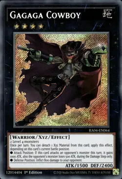 Gagaga Cowboy - Secret Rare 1st Edition RA04-EN064 - NM - YuGiOh - Image 1