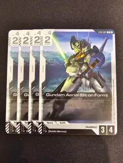 4x Gundam Aerial (Bit on Form) (ST01-007) Gundam TCG Card Game - English - Image 1