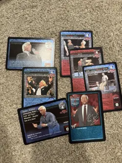 WWE/WWF Raw Deal CCG Ric Flair Base Plus 2 Foils And Additional Flair Card - Image 1