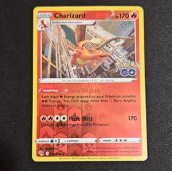 010/078 CHARIZARD REVERSE HOLO POKEMON GO POKEMON CARD - Image 1