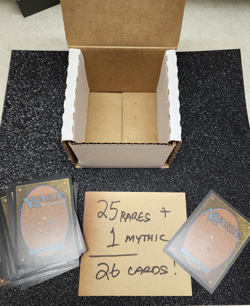 25 Random MTG Rare Cards + 1 Mythic sent in small mini-box (see photo) FREE SHIP - Image 1
