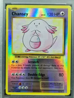 Pokemon TCG Chansey Evolutions Reverse Holo Card 70/108 Rare PSA 8 Graded nm/mt - Image 2