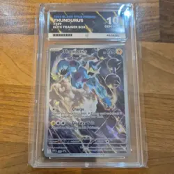 Pokemon Thundurus TCG Promo Card SVP 209 Black Star Promo graded Ace 10 - Image 1