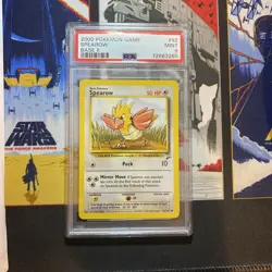2000 Pokemon Base 2 # 92/130 Spearow PSA 9 Card MINT! Free Shipping! - Image 1