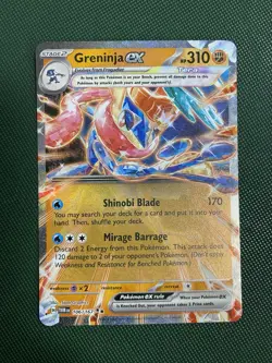 Greninja EX 106/167 SV Twilight Masquerade TWM Holo Double Rare Pokemon TCG Card - Image 1