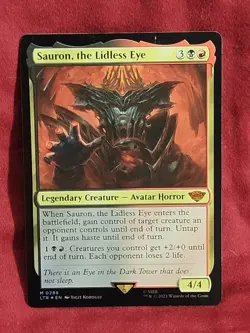 MTG - FOIL Sauron, the Lidless Eye - Lord of the Rings - Image 1