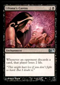 Liliana's Caress LP Light Play Magic 2011 MTG [6137] - Image 1