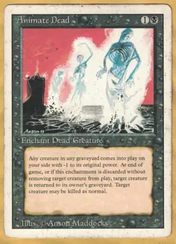 Animate Dead (Revised Edition, English, Uncommon) MTG MP - Image 1