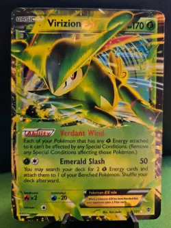 Virizion EX Plasma Blast Holo Ultra Rare Card 9/101 MP W/ Light Dmg Pokemon Card - Image 1