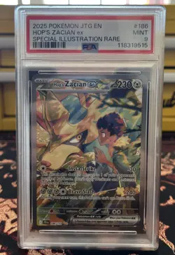 2025 POKEMON JTG EN-JOURNEY TOGETHER #186 HOP'S ZACIAN EX PSA 9 - Image 1