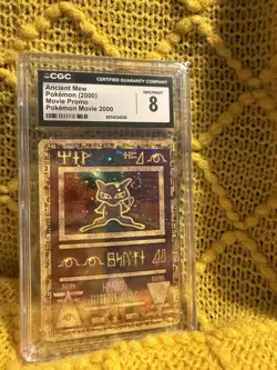 CGC Grade 8 Ancient Mew Pokemon 2000 Movie Promo Holo With Multiple SWIRLS! - Image 1
