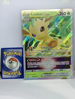 JUMBO Leafeon VSTAR SWSH195 Oversized Black Star Promo Pokemon Textured NM 🔥 - Image 1