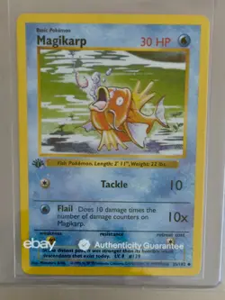 Pokemon TCG 1st Edition Base Set Shadowless Magikarp 35/102 NM/M - Image 1