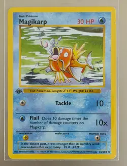 Pokemon TCG 1st Edition Base Set Shadowless Magikarp 35/102 NM/M - Image 3