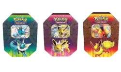 Pokemon TCG Lot of 3 Elemental Powers Tin, Jolteon Gx Flareon Gx Vaporeon Gx Set - Image 1