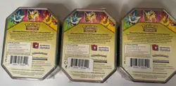 Pokemon TCG Lot of 3 Elemental Powers Tin, Jolteon Gx Flareon Gx Vaporeon Gx Set - Image 3