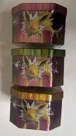 Pokemon TCG Lot of 3 Elemental Powers Tin, Jolteon Gx Flareon Gx Vaporeon Gx Set - Image 5
