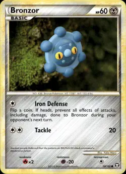 Bronzor 58/102 Common HGSS Triumphant Pokemon - Image 1