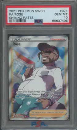 Pokemon TCG Rose 071/072 Shining Fates Trainer PSA 10 - Image 1