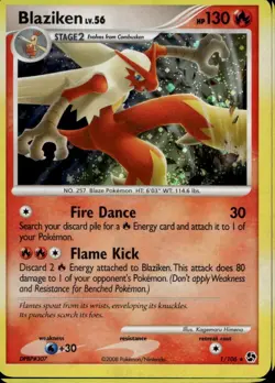 Blaziken 1/106 Holo Rare DP Great Encounters Pokemon - Image 1