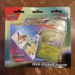 Pokemon TCG Scarlet Violet Prismatic Evolutions Tech Sticker Collection Leafeon - Image 1