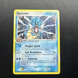 Pokemon TCG Gyarados Holo Rare EX Deoxys 8/107 MP-HP Damaged - Image 1