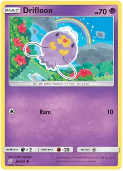 DRIFLOON 80/236 S&M Unified Minds COMMON Pokemon - Image 1
