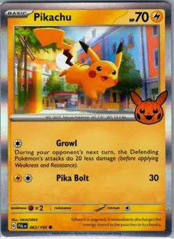 Pikachu 062/193 Holo Trick or Trade BOOster Bundle 2023 - Pokemon Card - NM - Image 1