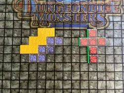 Yugioh! Dungeon Dice Monsters Tiles (2 Sets Of 11) Double Sided W/ Star (G/Y) - Image 4