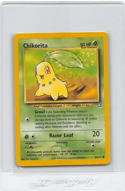 Chikorita 54/111 - Neo Genesis - VINTAGE WOTC Pokemon Card - UNLIMITED - LP/P - Image 1