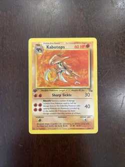 Kabutops 24/62 1st Edition Fossil Regular Vintage Pokemon Card Rare - Image 1