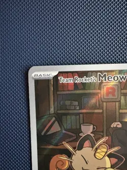 Pokemon TCG Team Rockets Meowth Card 203/182 Destined Rivals Near Mint - Image 2