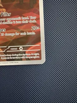 Pokemon TCG Team Rockets Meowth Card 203/182 Destined Rivals Near Mint - Image 4