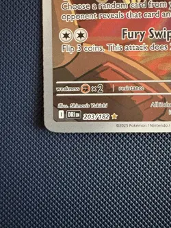 Pokemon TCG Team Rockets Meowth Card 203/182 Destined Rivals Near Mint - Image 5