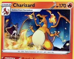 Charizard 025/185 Non Holo Rare Sword & Shield Vivid Voltage Pokemon Card NM - Image 1